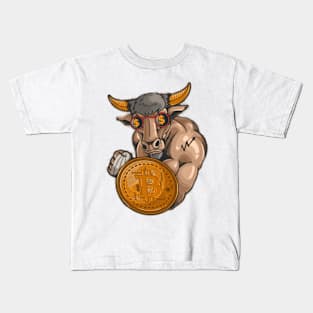 bitcoin bull Kids T-Shirt